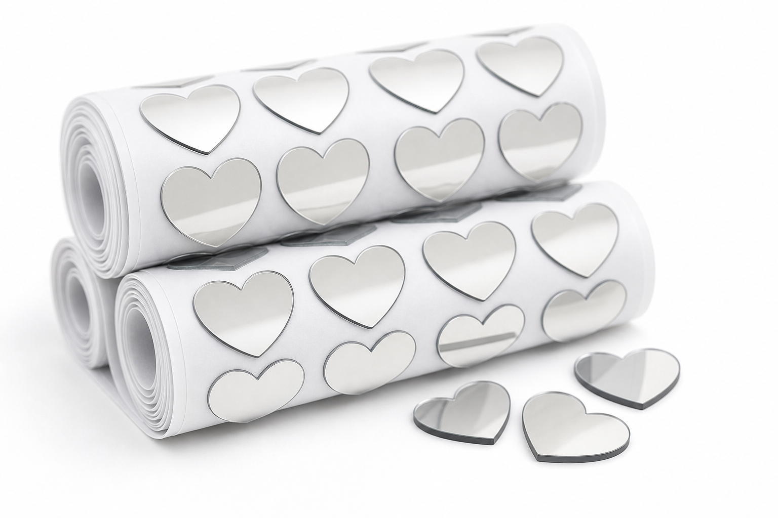 Cozy Haven Lot Heart Acrylic Mirror Wall Sticker Round Squ - Cozy Haven lifestyle image