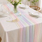Cozy Haven Cmx275Cm Rainbow Gradient Gauze Table Runner,Shee - Cozy Haven lifestyle image