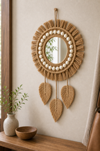 Cozy Haven Round Wall Mirrors Room Decor Hand Woven Decorative M - Cozy Haven lifestyle image