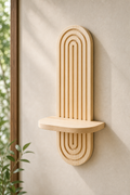 Cozy Haven Boho Style Wooden Wall Shelves - Geometric Wall Mount - Cozy Haven lifestyle image