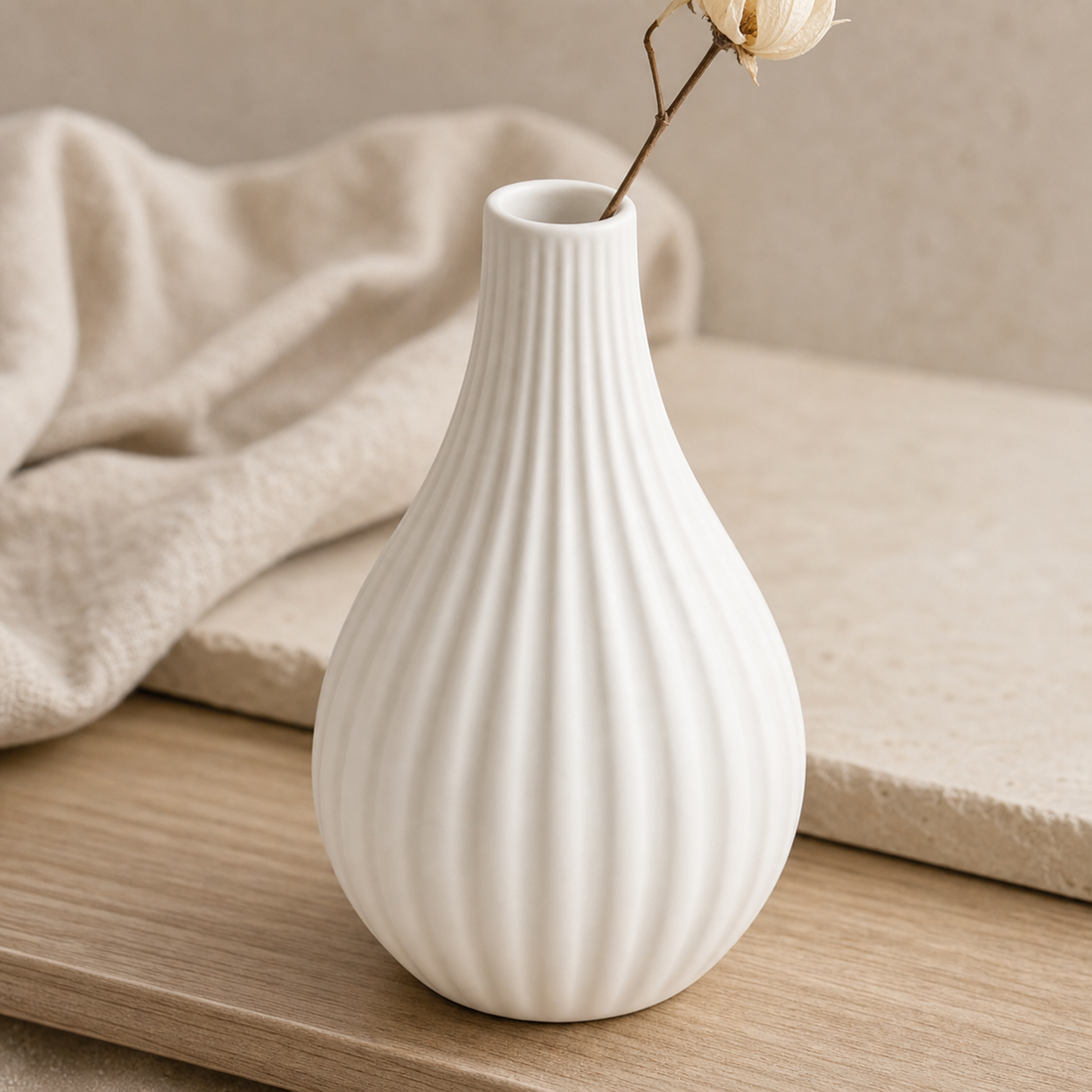 Nordic White Ceramic Vase