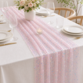 Cozy Haven Glitter Iridescent Sequin Table Runner,Soft Wedding D - Cozy Haven lifestyle image