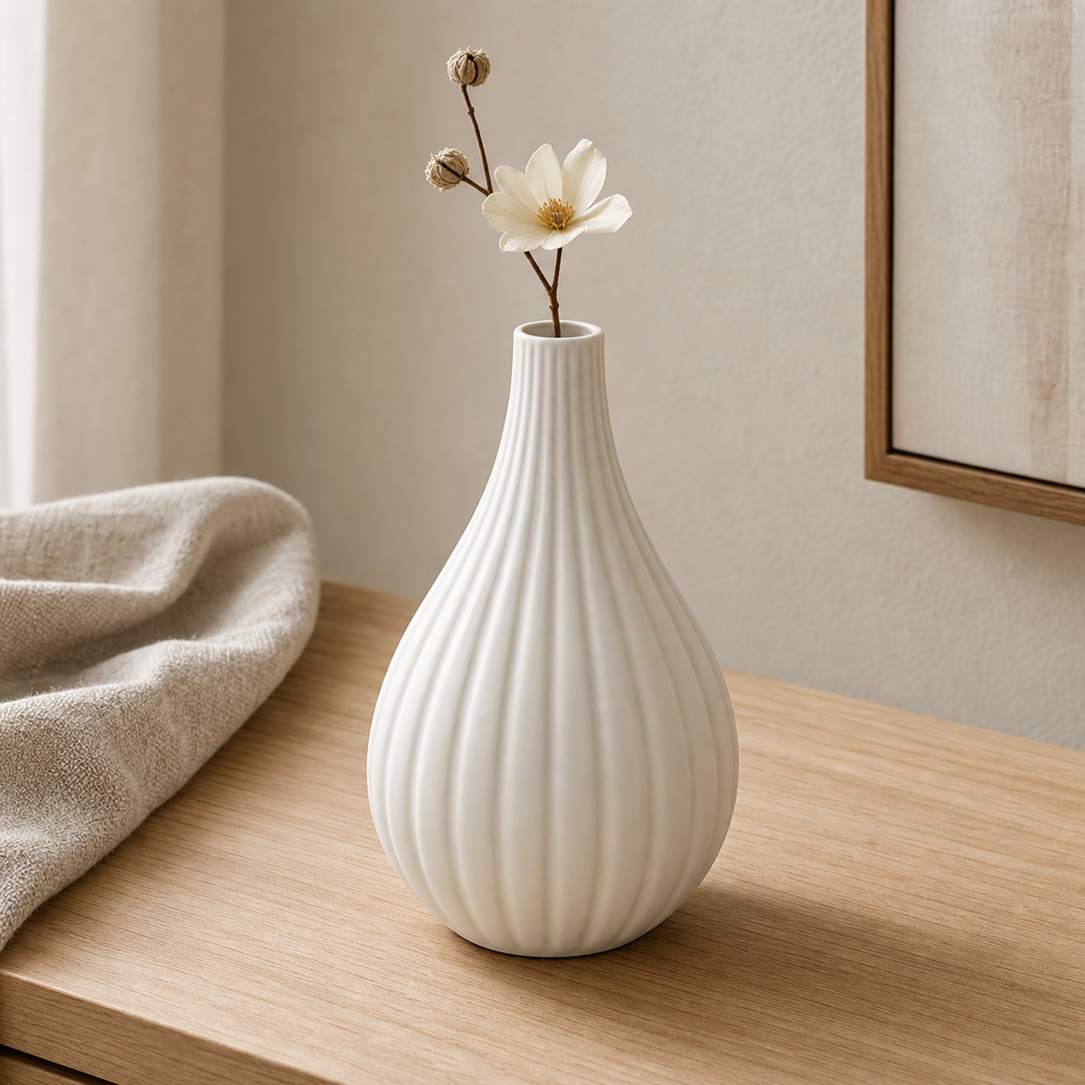 Cozy Haven White Ceramic Vases Nordic Decorative Vasen Ornaments product detail