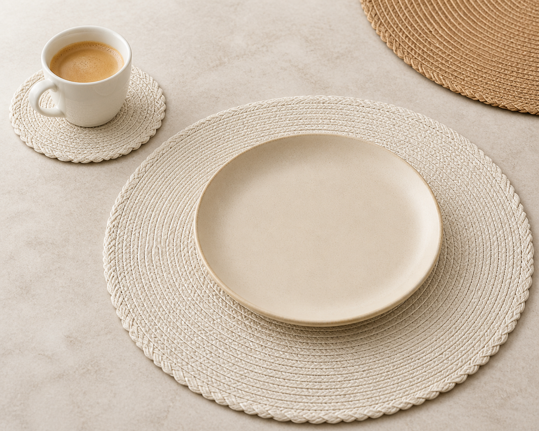 Woven Placemat & Coaster Set