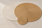 Cozy Haven Round Table Mat And Cup Coasters Set Woven Ramie - Cozy Haven lifestyle image