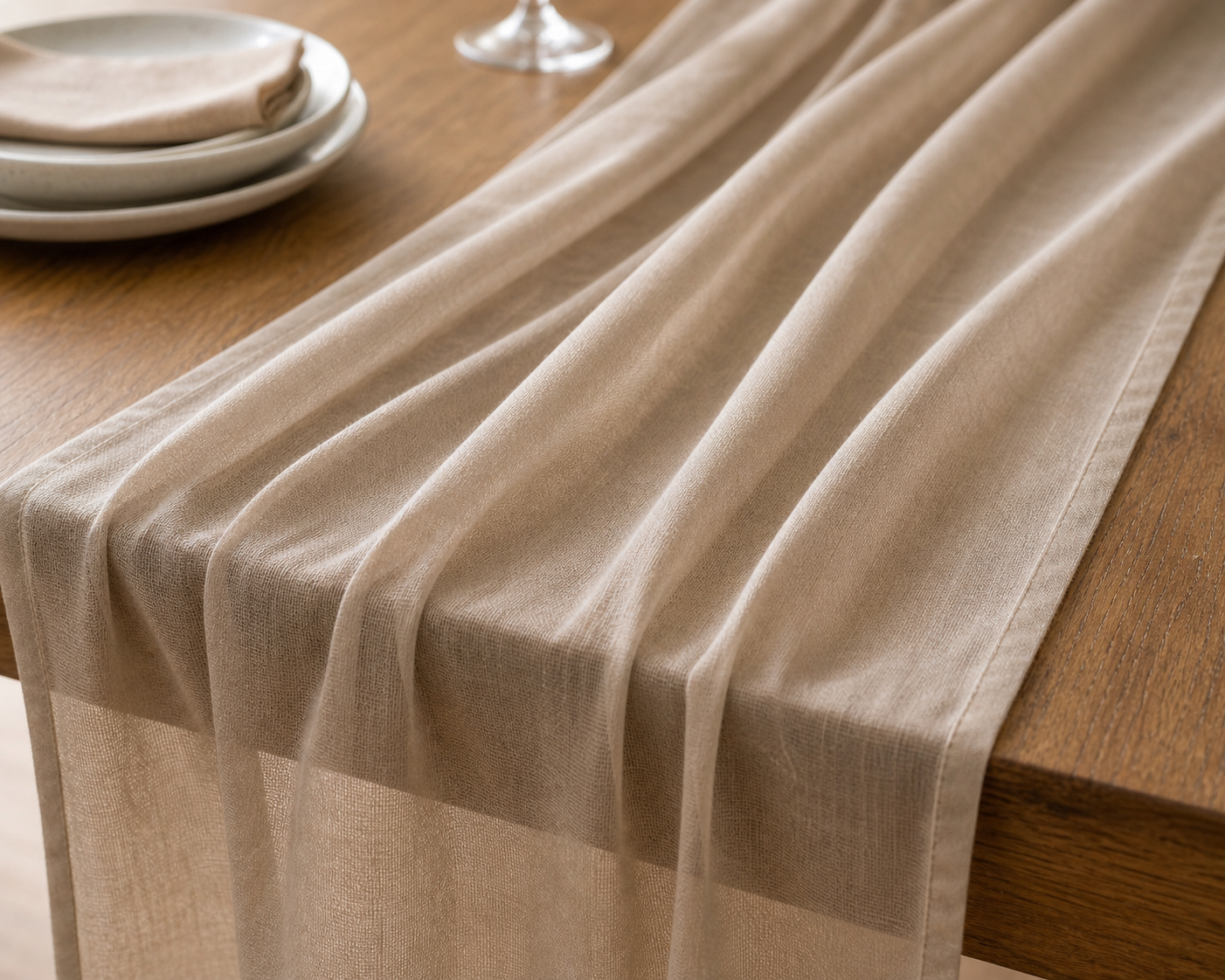 Cozy Haven Table Runner Sheer For Wedding Rustic Boho Party Br - Cozy Haven lifestyle image