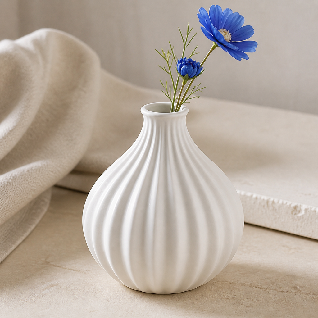 Cozy Haven White Nordic Flower Vase Ceramic Vases Room Decor Mod - Cozy Haven lifestyle image