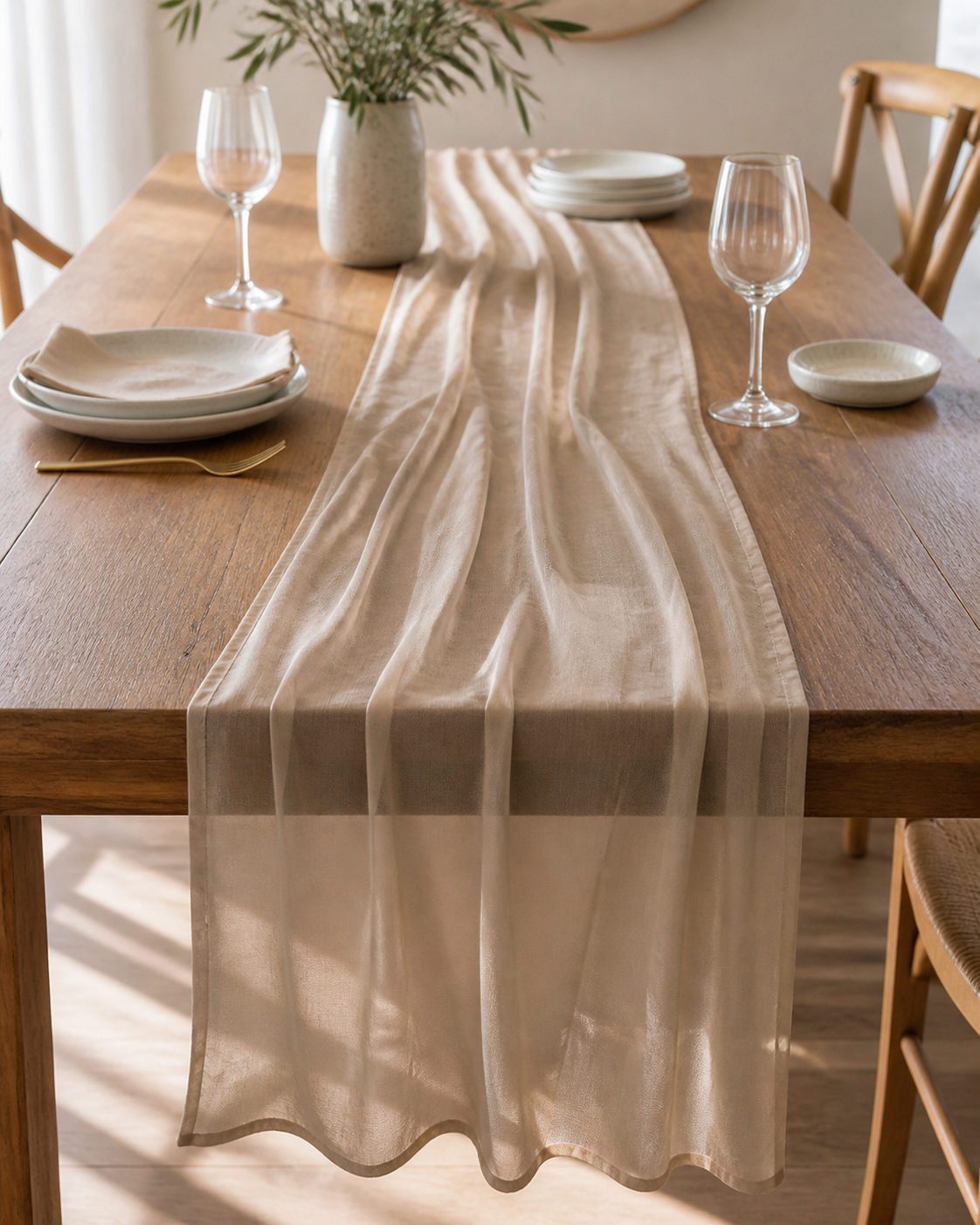Cozy Haven Table Runner Sheer For Wedding Rustic Boho Party Br - Cozy Haven lifestyle image