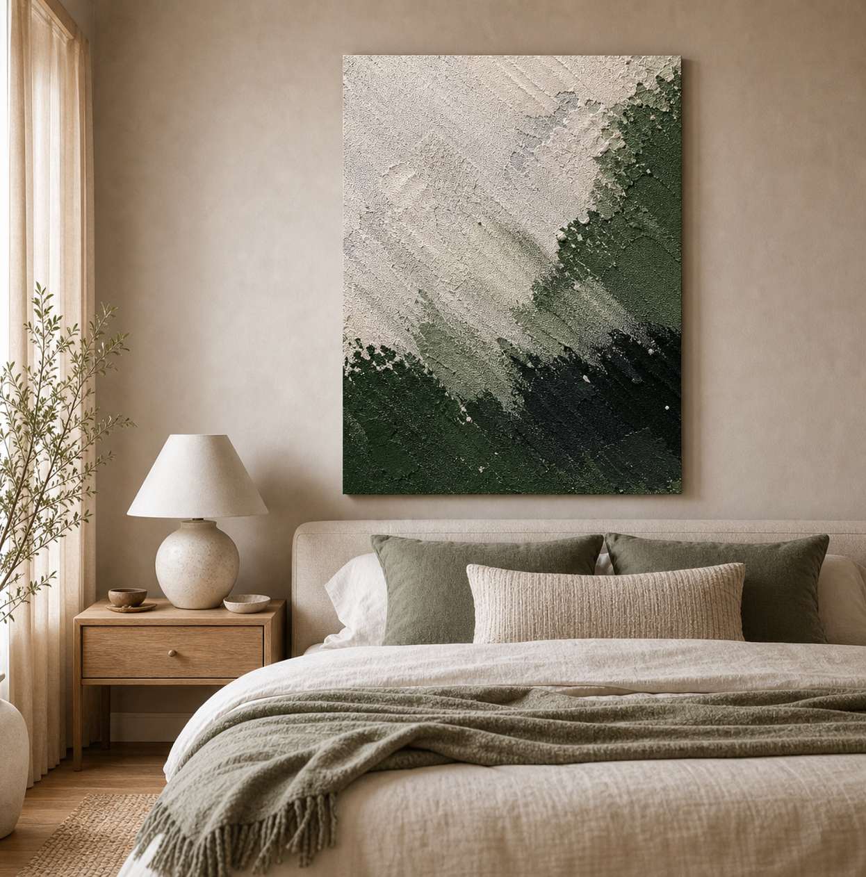 Cozy Haven Sand Textured Canvas Panel Set lifestyle image 1