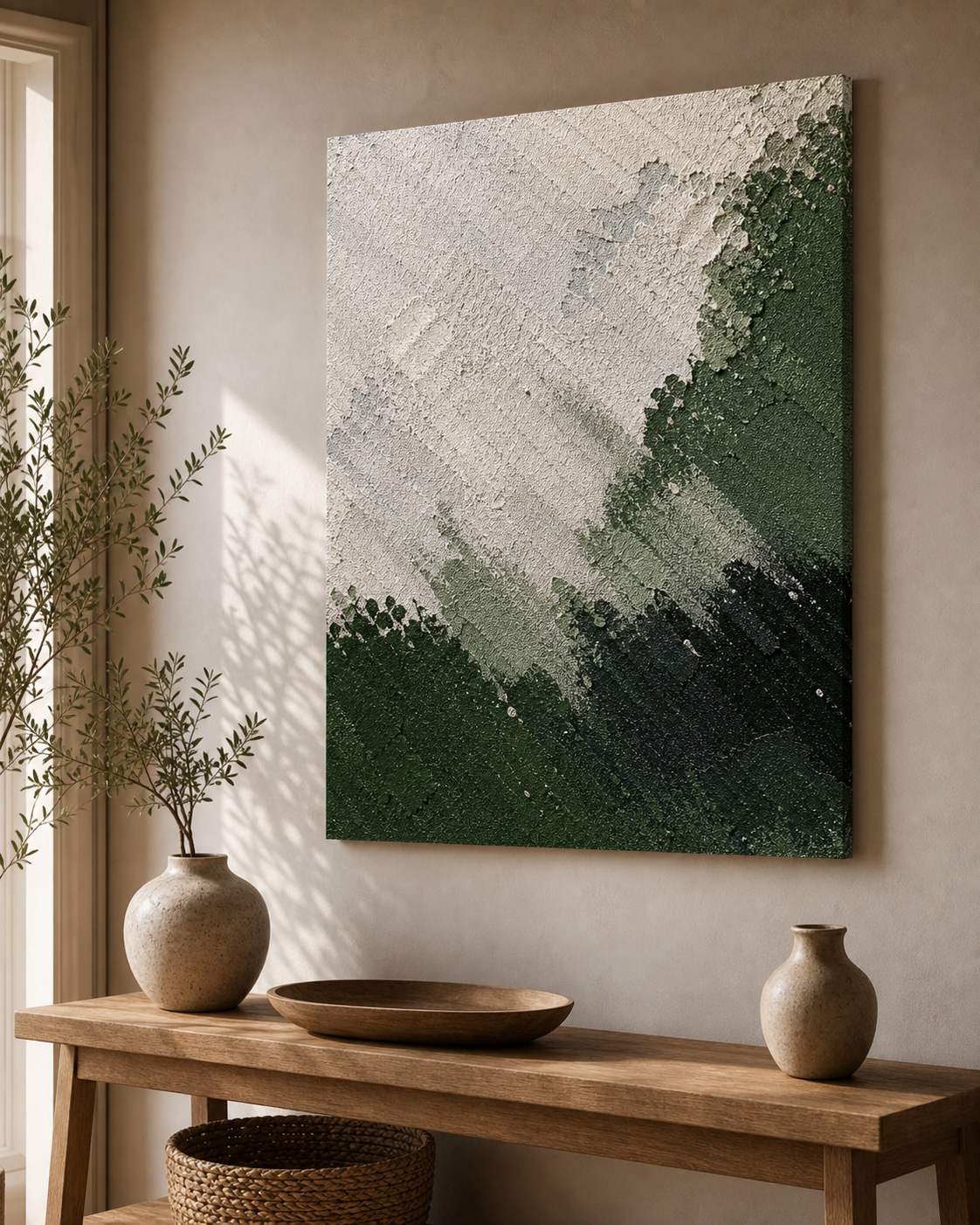 Cozy Haven Sand Textured Canvas Panel Set lifestyle image 2