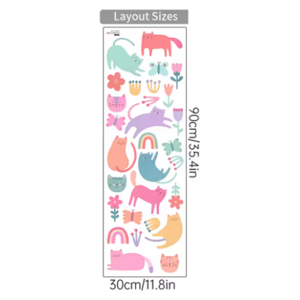 Cozy Haven truthful variant reference for Cozy Haven Removable Nursery Wall Decal Sheets - Cat Decals - 1 Sheet