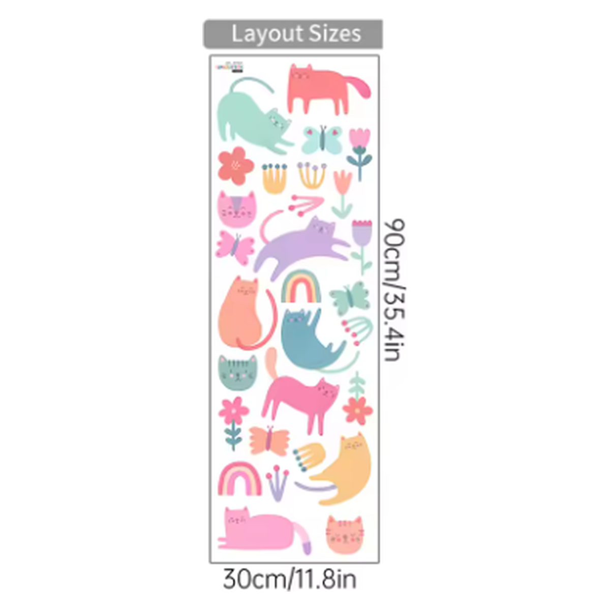 Cozy Haven truthful variant reference for Cozy Haven Removable Nursery Wall Decal Sheets - Cat Decals - 1 Sheet