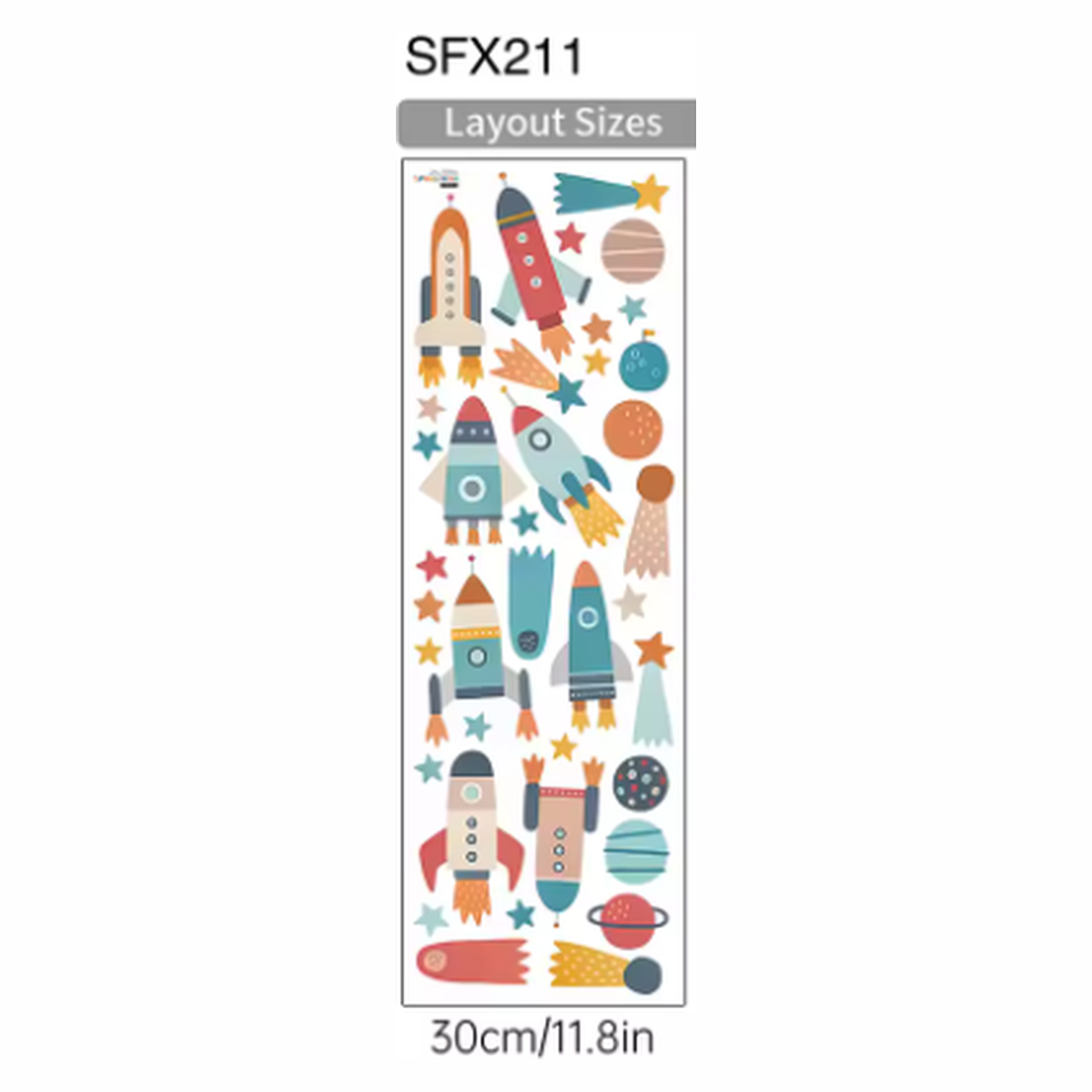 Cozy Haven truthful variant reference for Cozy Haven Removable Nursery Wall Decal Sheets - Space Decals - 1 Sheet