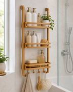 Cozy Haven Shower Organizer with Hooks - 3 Tier Hanging Bathroom Caddy lifestyle image 9