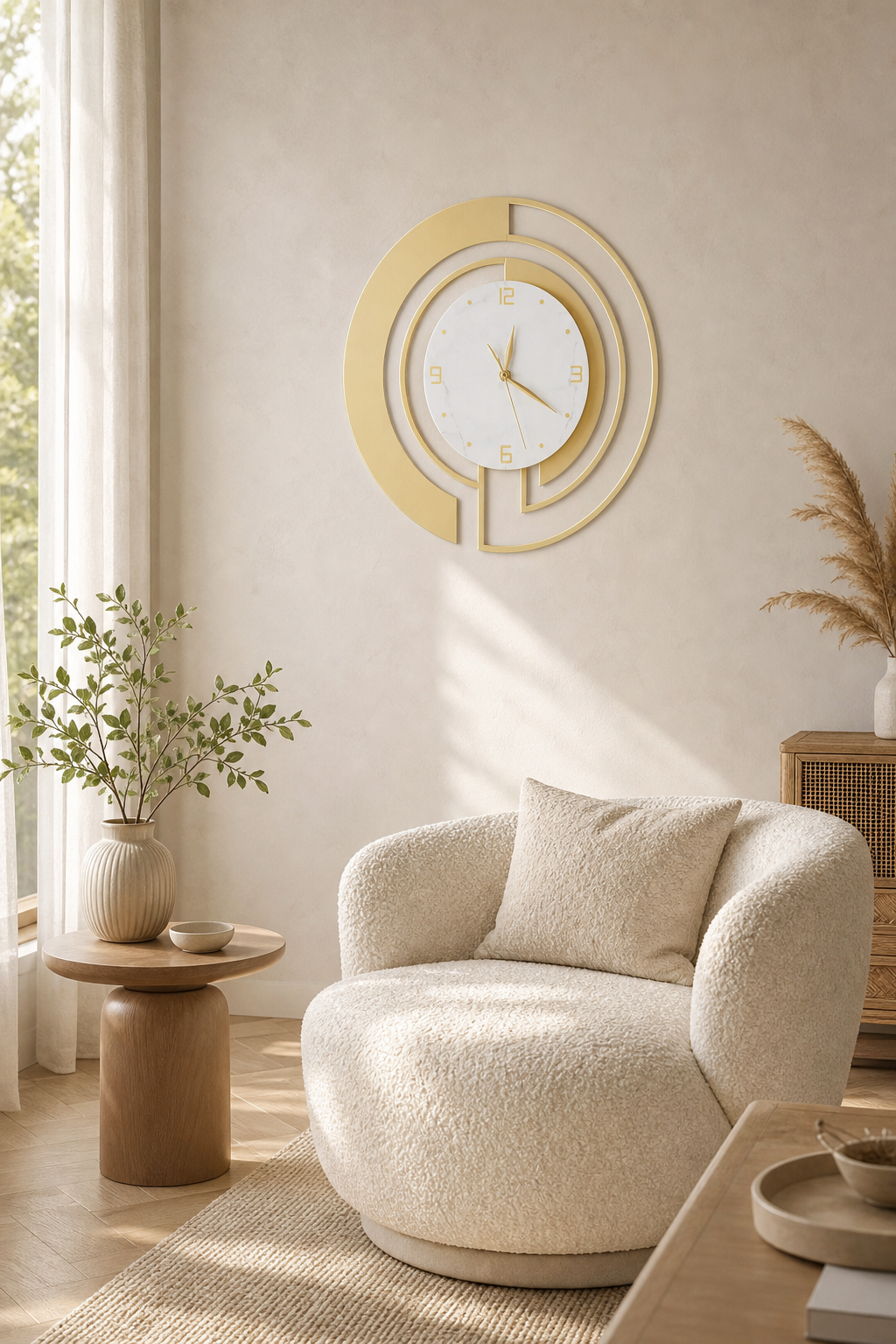 Cozy Haven Silent Decorative Wall Clock lifestyle image 1