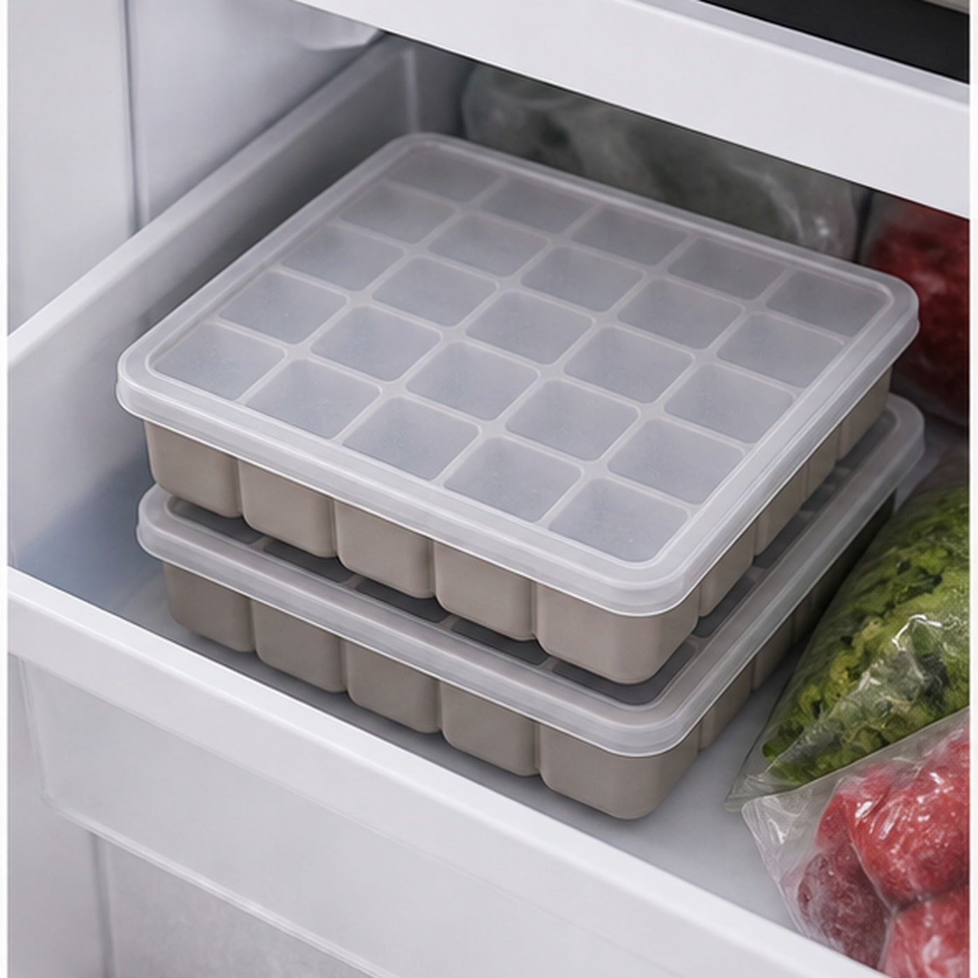 Cozy Haven Silicone Ice Cube Tray with Lid lifestyle image 2
