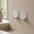 Cozy Haven Adhesive Razor Holder bathroom lifestyle - Silver Razor Holders / 2 Pieces
