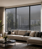 One-way silver window privacy film shown as a daytime privacy layer