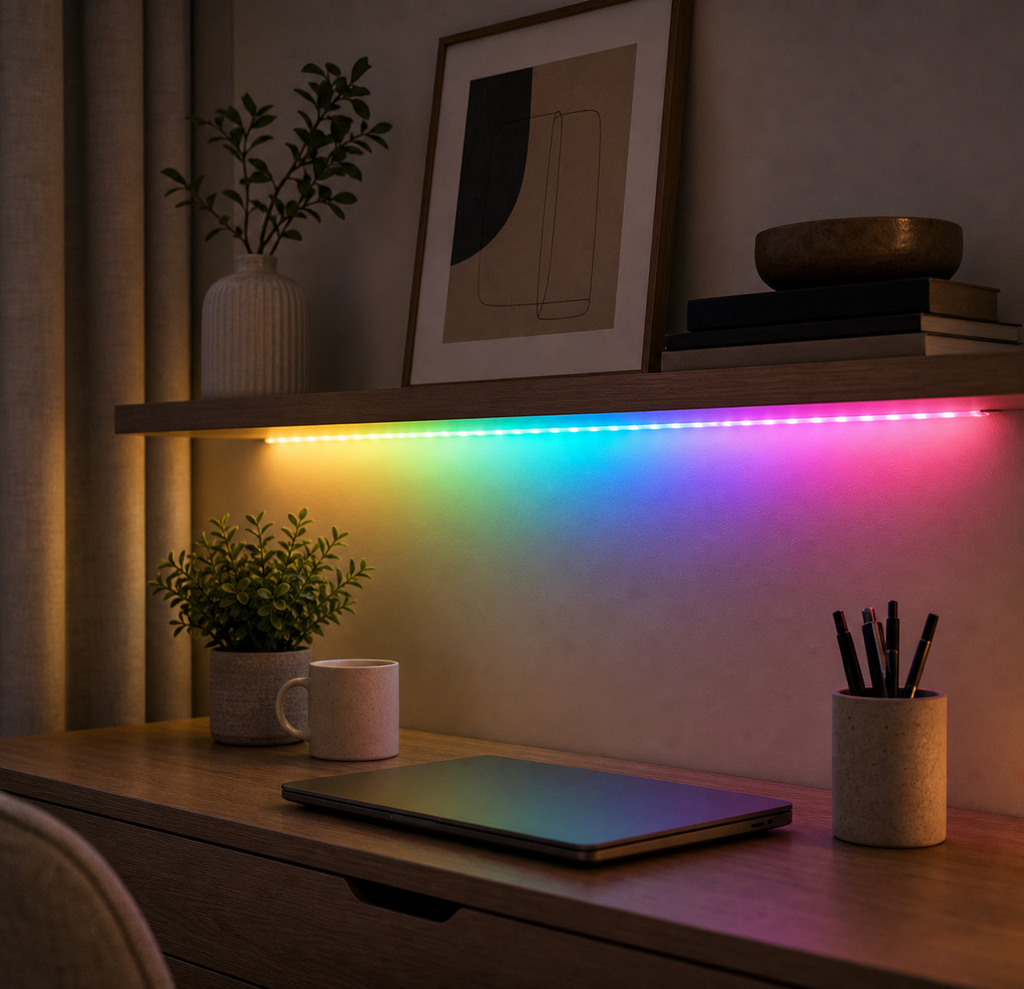 Cozy Haven Smart WiFi RGBIC LED Strip Lights lifestyle image 15 for UK Plug / 2 m