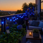 Cozy Haven Waterproof Solar String Lights styled lighting view 3 for Blue / 1 Pack; Blue / 2 Pack