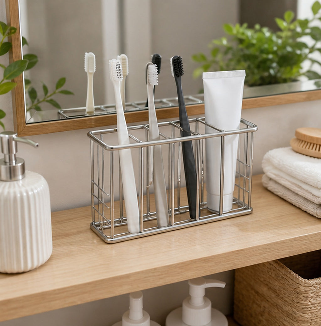 Cozy Haven Stainless Toothbrush Stand lifestyle image 3