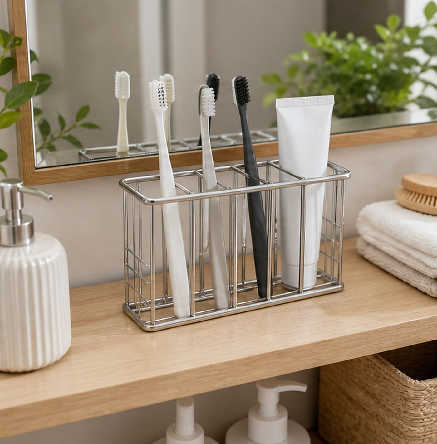 Cozy Haven Stainless Toothbrush Stand lifestyle image 3