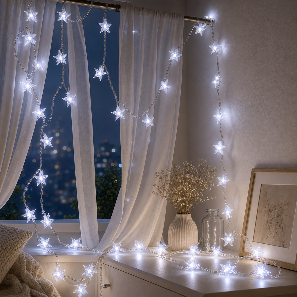 Cozy Haven Star USB Fairy String Lights lifestyle image 2 for White / 3 m