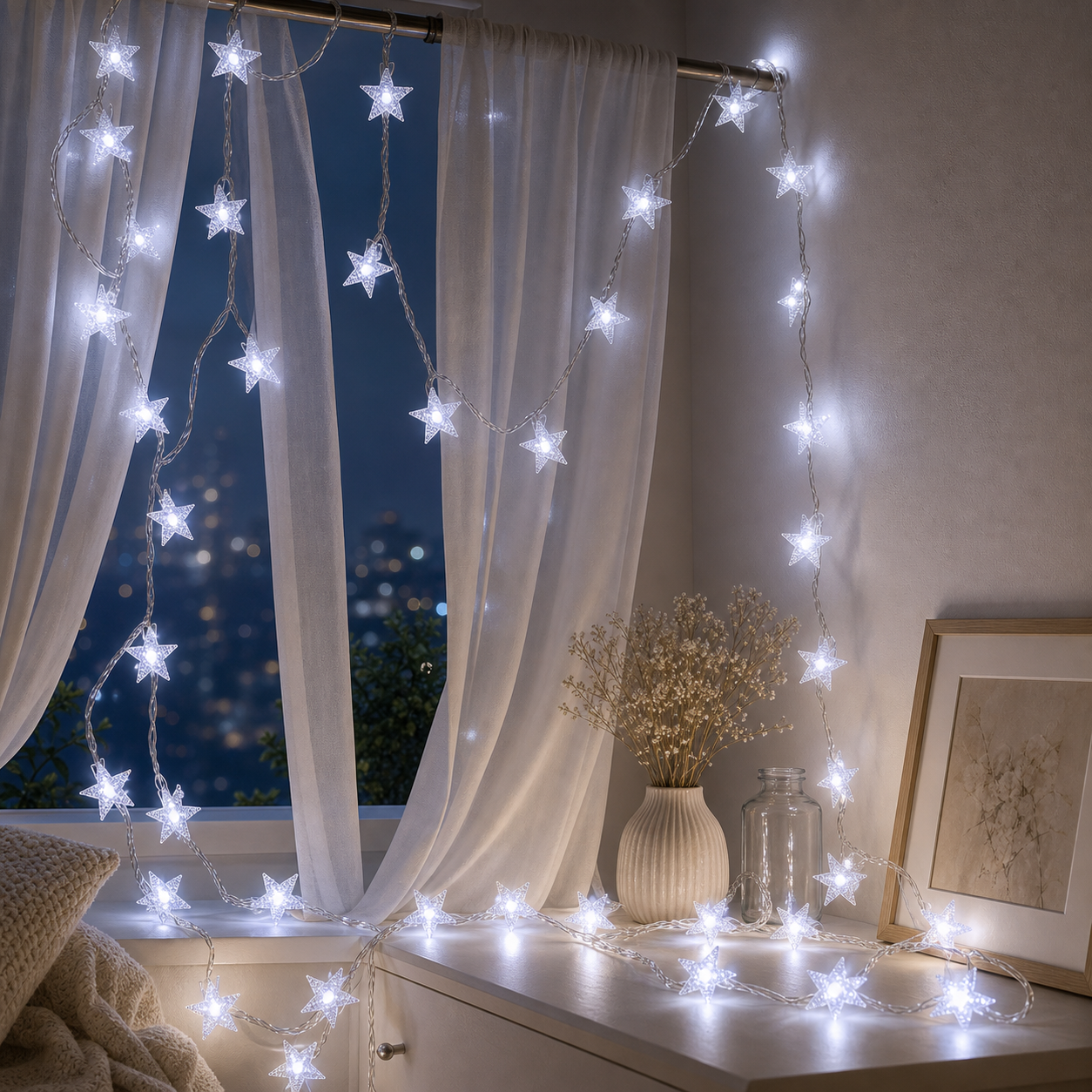 Cozy Haven Star USB Fairy String Lights lifestyle image 2 for White / 3 m