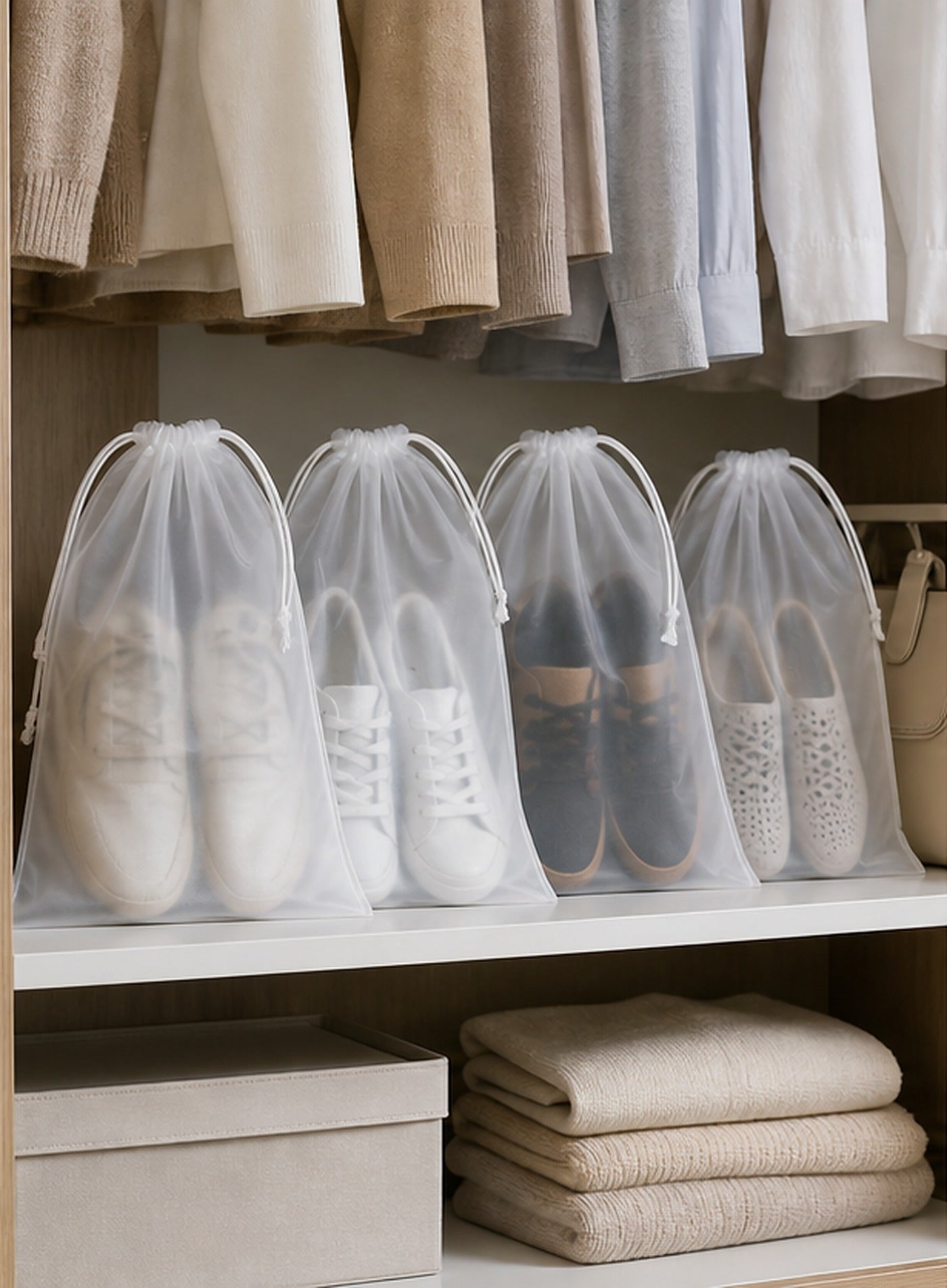 Cozy Haven Translucent Shoe Storage Bag Set lifestyle image 1