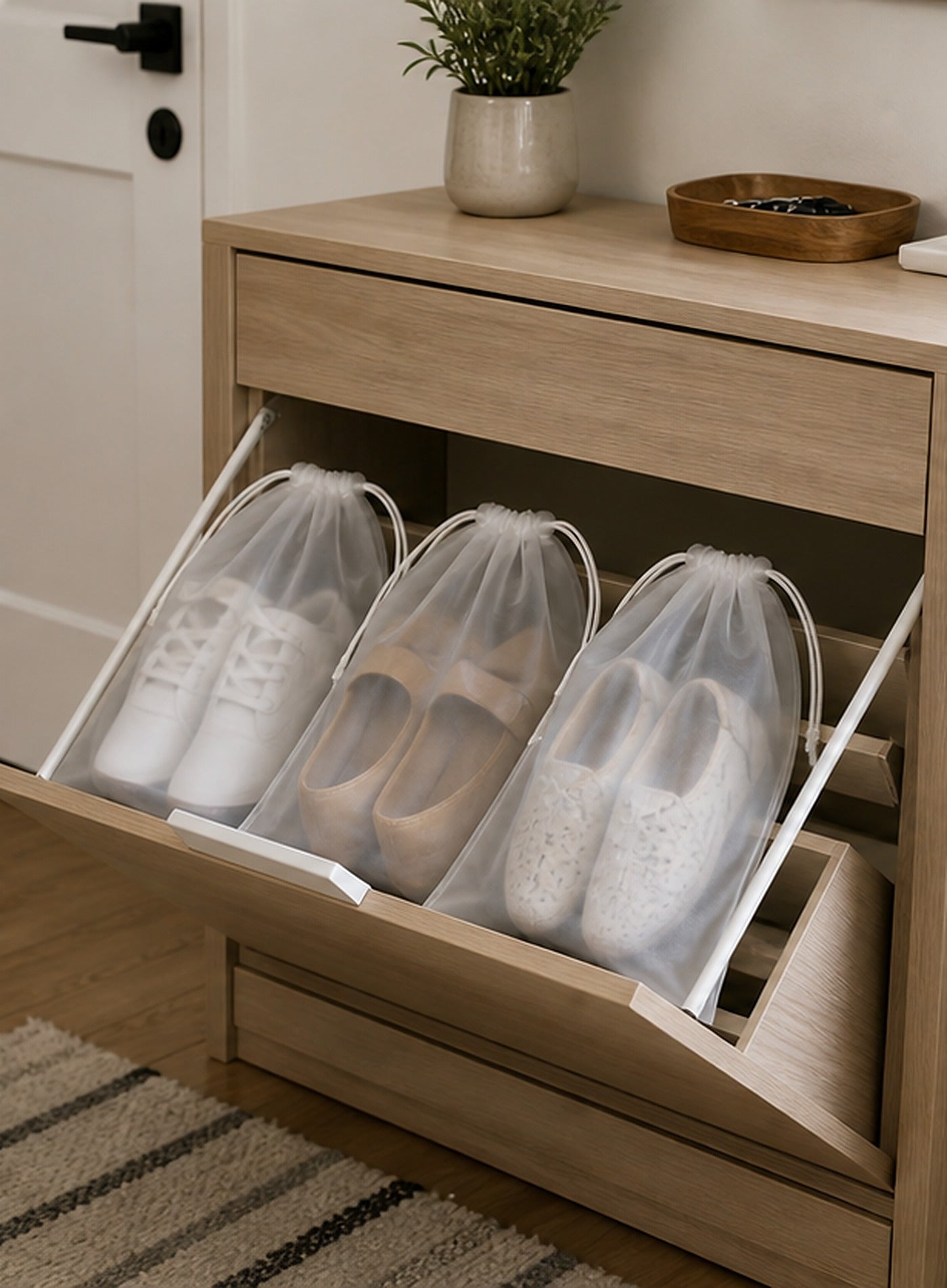 Cozy Haven Translucent Shoe Storage Bag Set lifestyle image 2