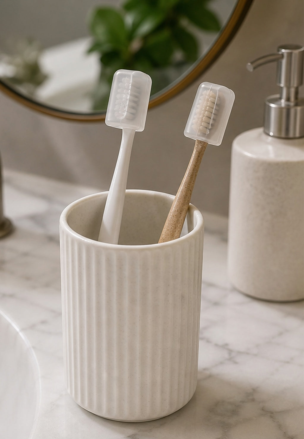 Cozy Haven Translucent Toothbrush Cover Caps lifestyle image 1