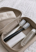 Cozy Haven Translucent Toothbrush Cover Caps styled bathroom view 3