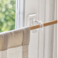 Cozy Haven Clear Adhesive Curtain Rod Holders - 2-Piece Set - Clear - 2 Piece Set