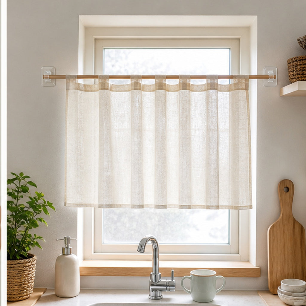 Cozy Haven Clear Adhesive Curtain Rod Holders - 2-Piece Set lifestyle image 3