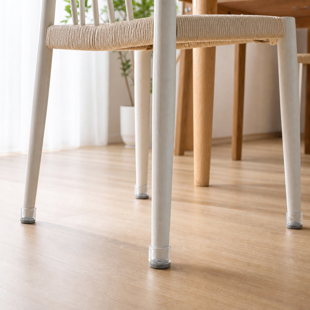Cozy Haven Transparent Felt Chair Leg Protectors - round 14-19 mm lifestyle