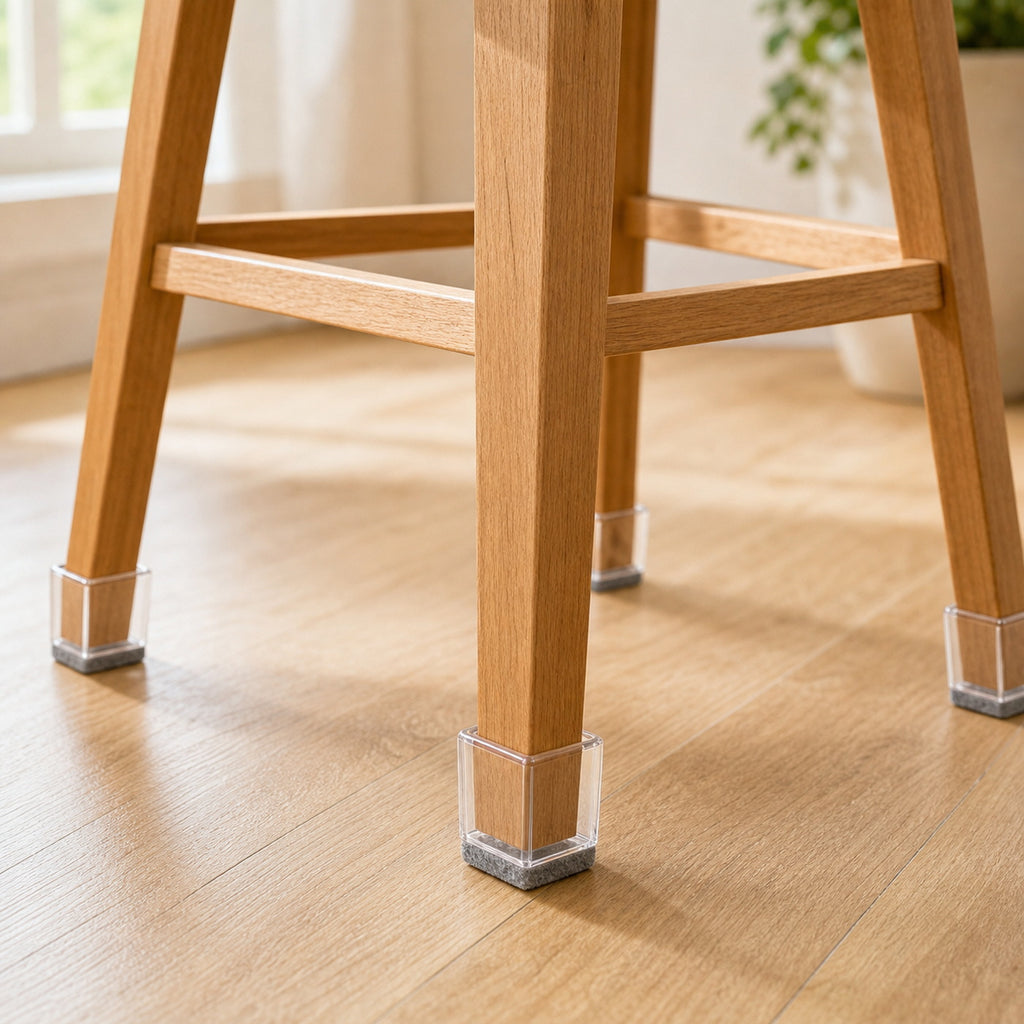 Cozy Haven Transparent Felt Chair Leg Protectors - square 19-25 mm lifestyle