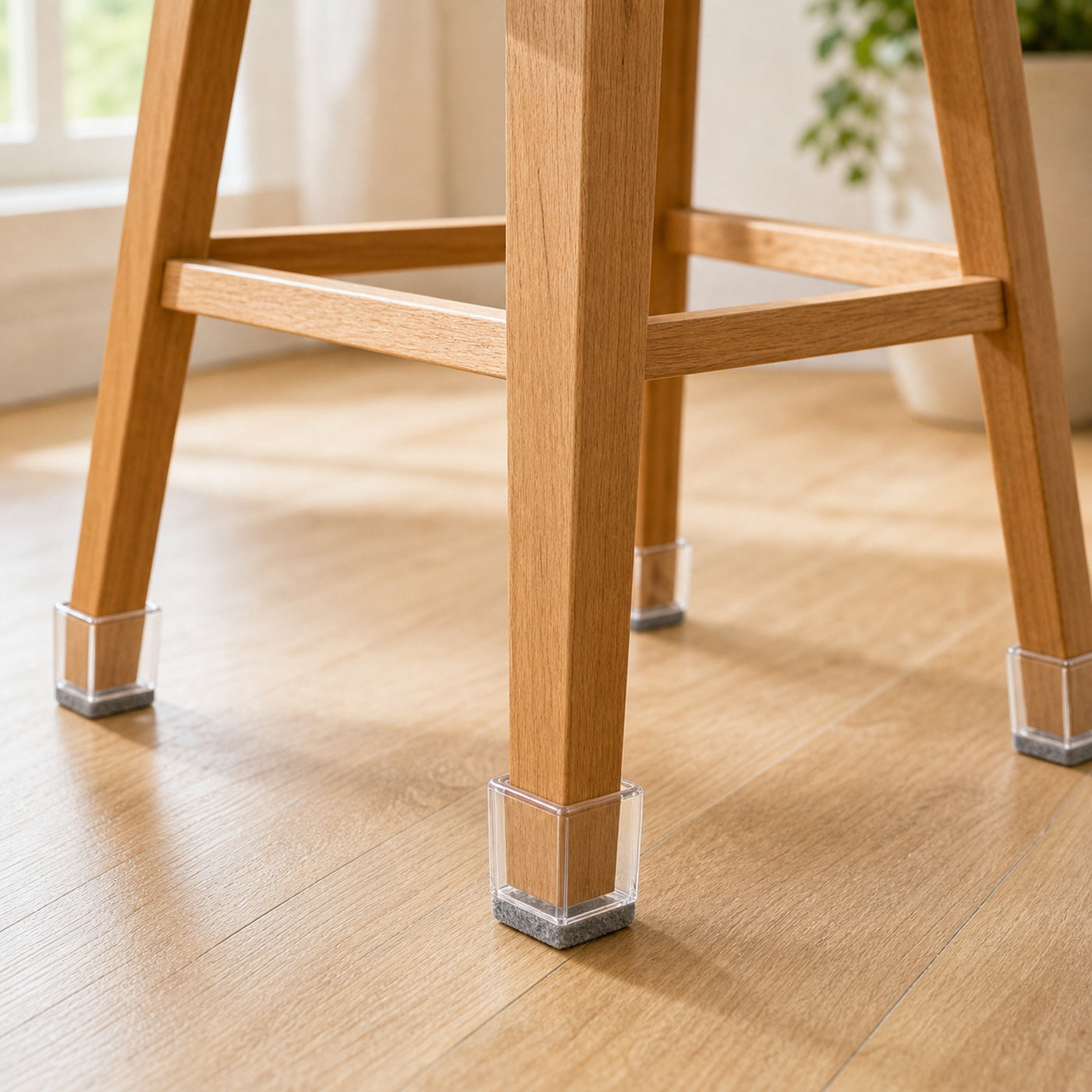 Cozy Haven Transparent Felt Chair Leg Protectors - square 19-25 mm lifestyle