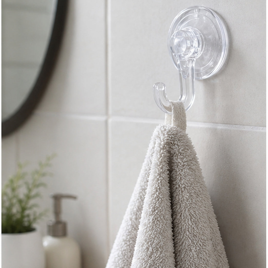 Transparent Suction Cup Utility Hook - 1 Piece