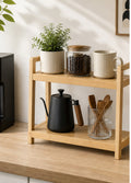 Cozy Haven Two-Tier Bamboo Countertop Shelf lifestyle image 1