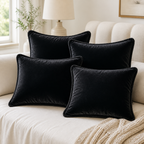 Cozy Haven velvet-feel pillow cover styling scene