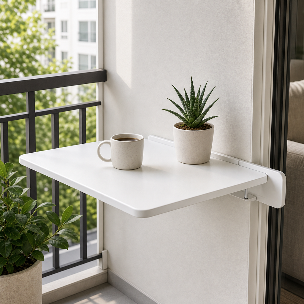 Cozy Haven Wall Mount Foldable Balcony Table lifestyle image 5