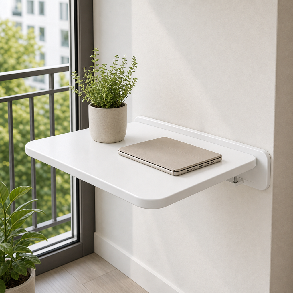 Cozy Haven Wall Mount Foldable Balcony Table lifestyle image 6