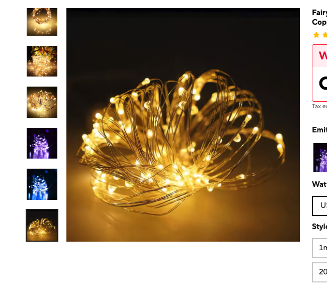 Cozy Haven Copper Wire Fairy String Lights - 33 Foot 100 LED Battery Operated Warm White - Bedroom supplier reference warm White