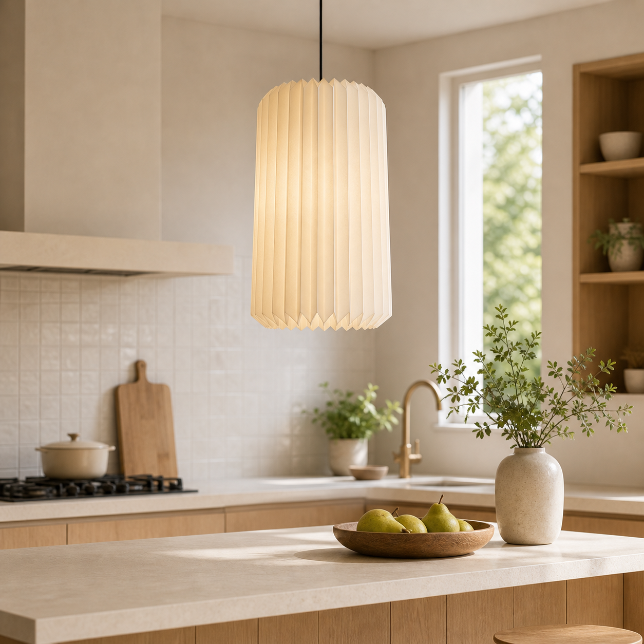 Cozy Haven Wavy Paper Lantern Shade Collection lifestyle image 2