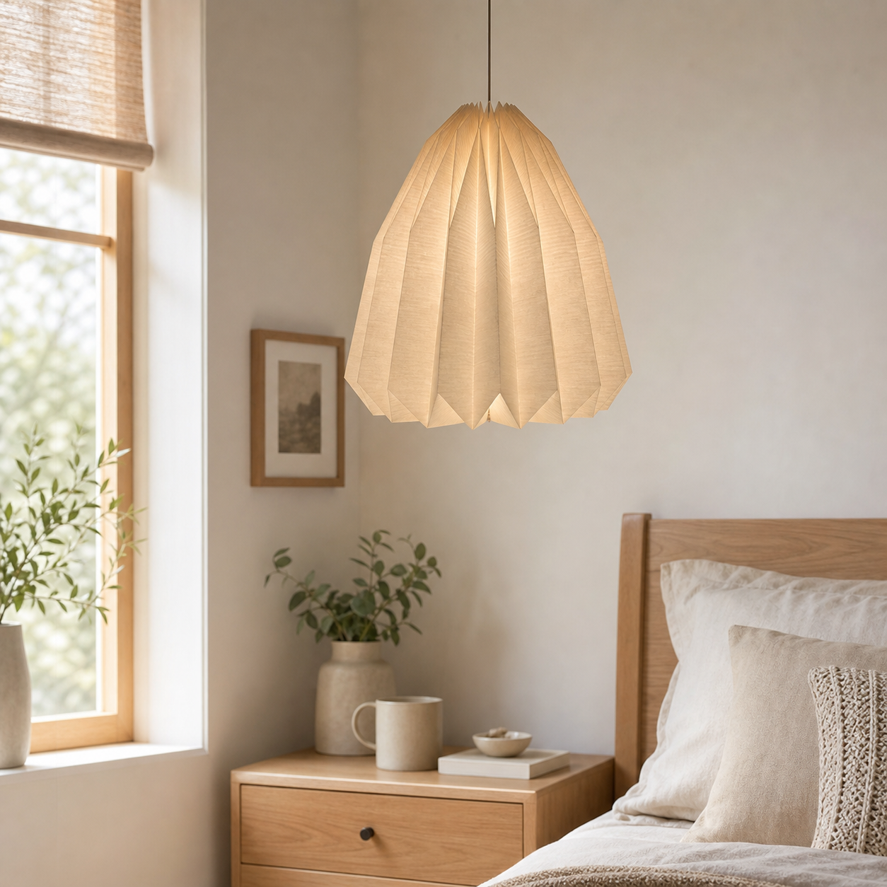 Cozy Haven Wavy Paper Lantern Shade Collection lifestyle image 3