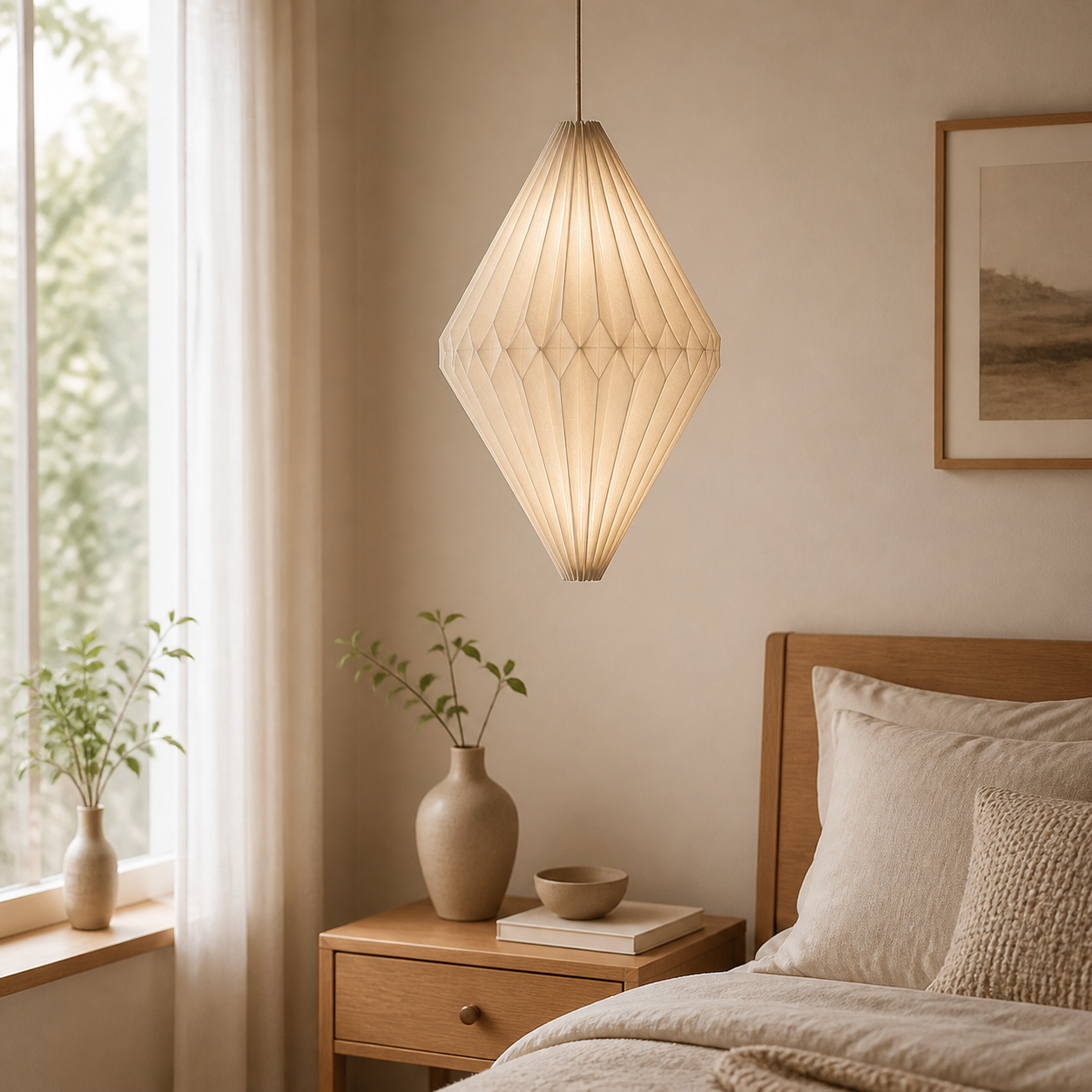 Cozy Haven Wavy Paper Lantern Shade Collection lifestyle image 4