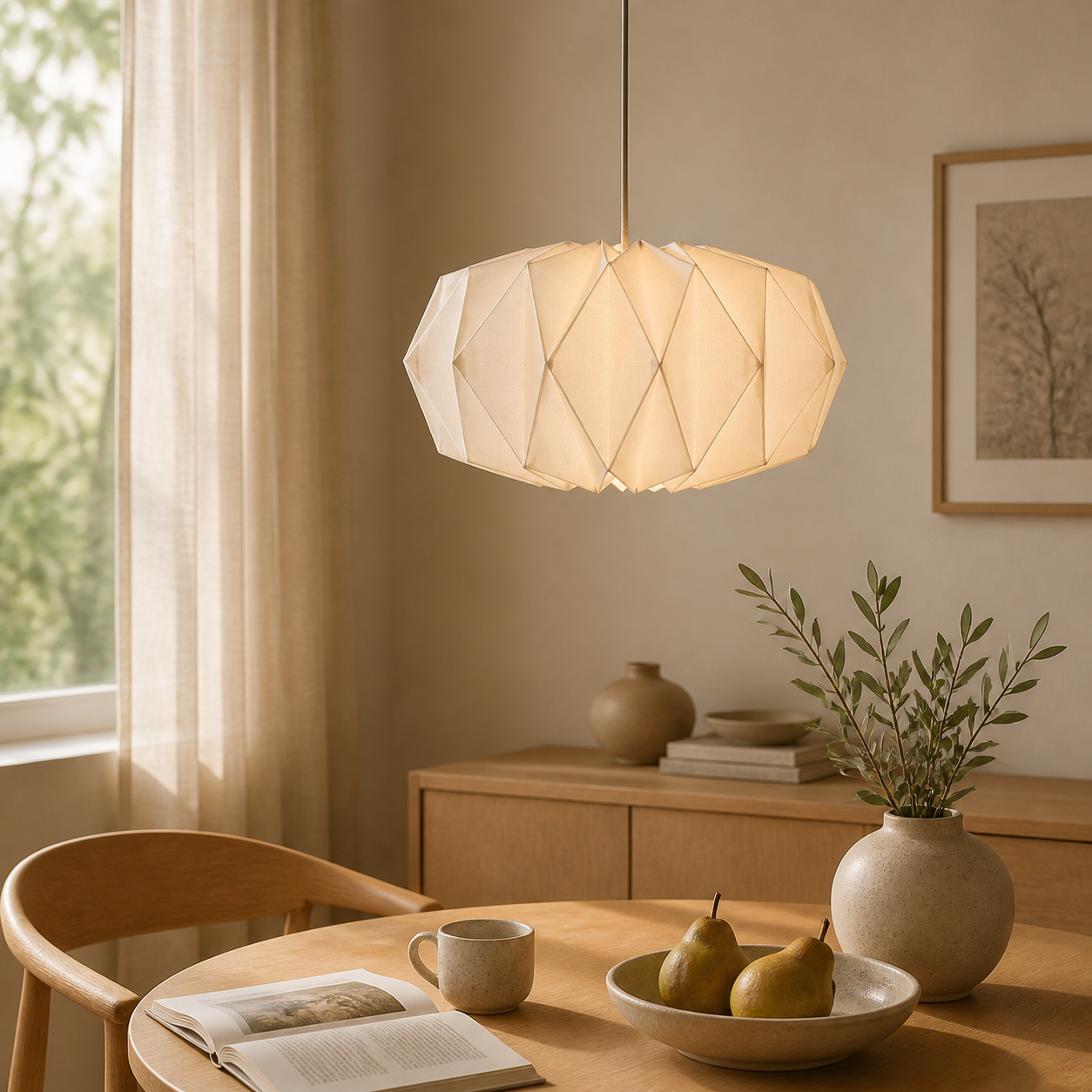 Cozy Haven Wavy Paper Lantern Shade Collection lifestyle image 5