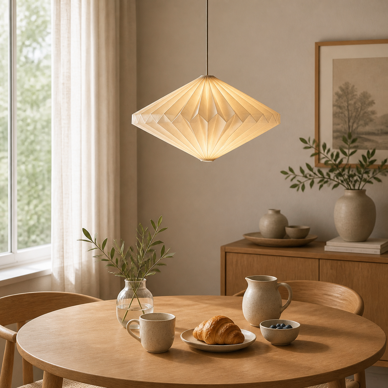 Cozy Haven Wavy Paper Lantern Shade Collection lifestyle image 6