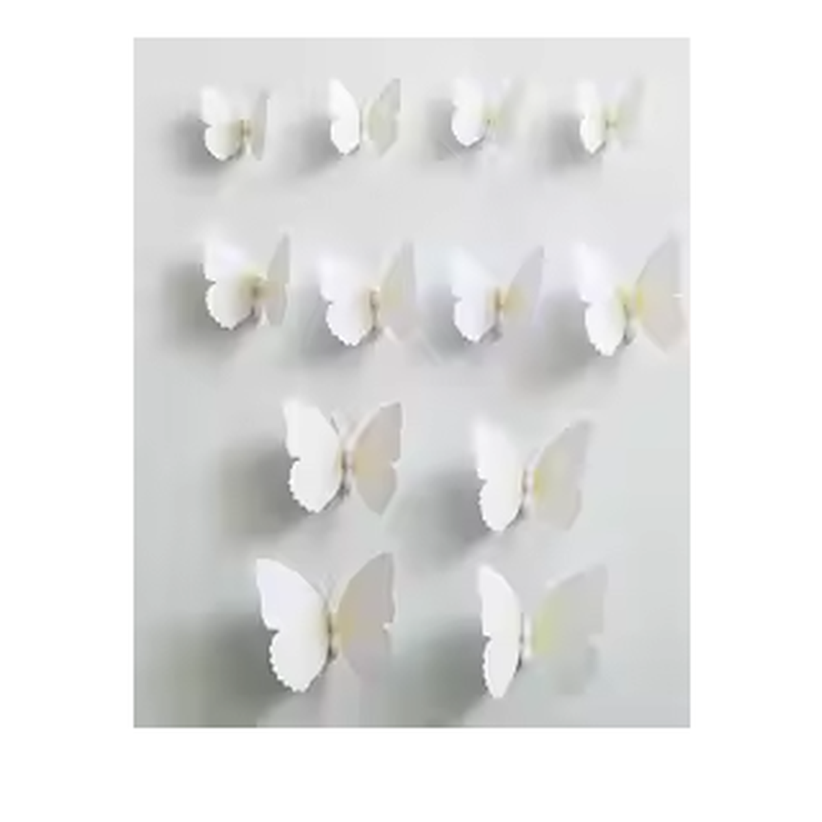 Cozy Haven 3D Butterfly Wall Stickers 12-Piece Set - Bedroom supplier exact visual white