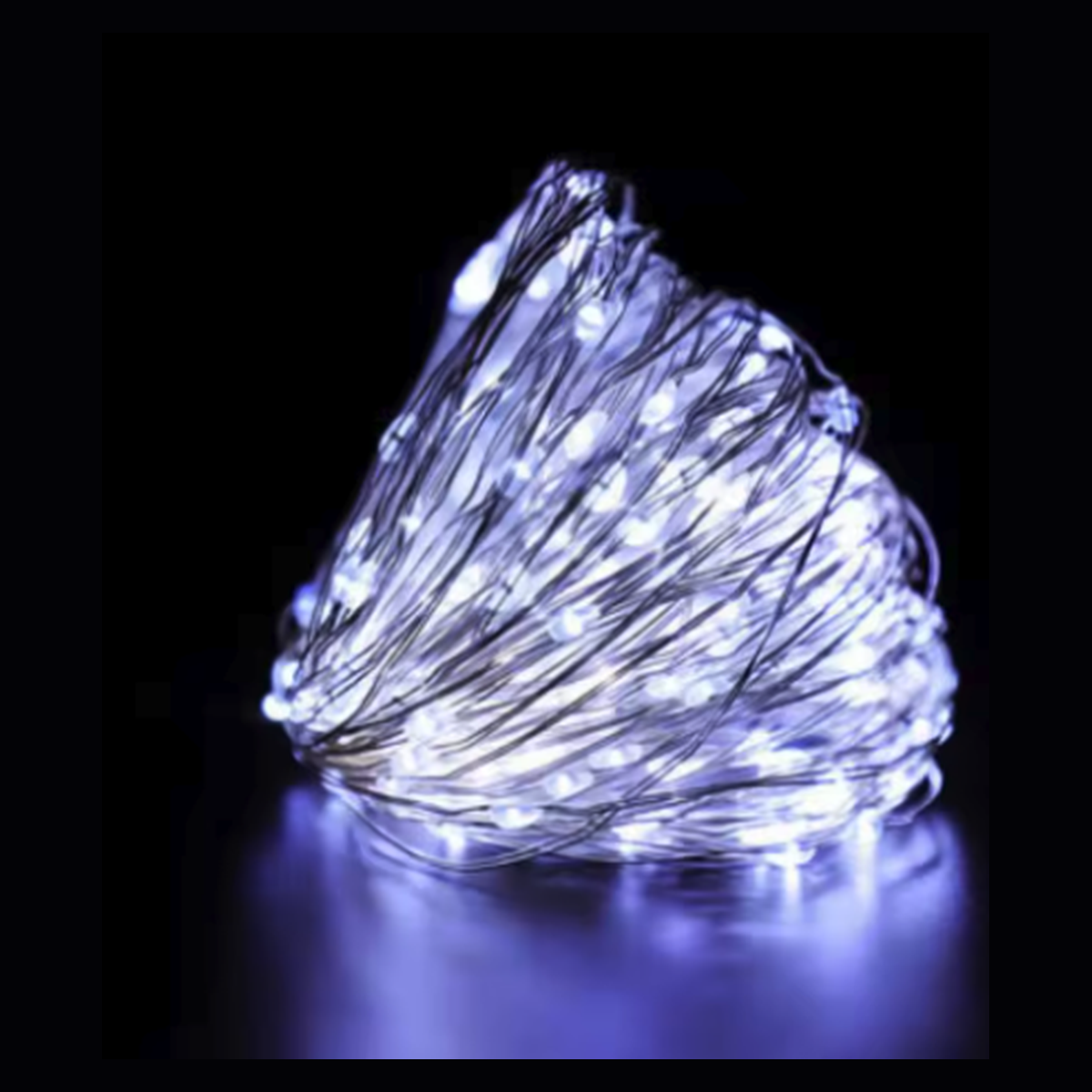 Cozy Haven LED Fairy String Lights 33ft Copper Wire - 100 LED Waterproof Battery Operated Decorative Lights - Bedroom supplier reference White